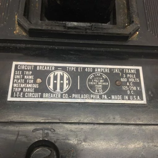 ITE ET400 MOLDED CASE CIRCUIT BREAKER 3 POLE 600 VOLTS - Image 3