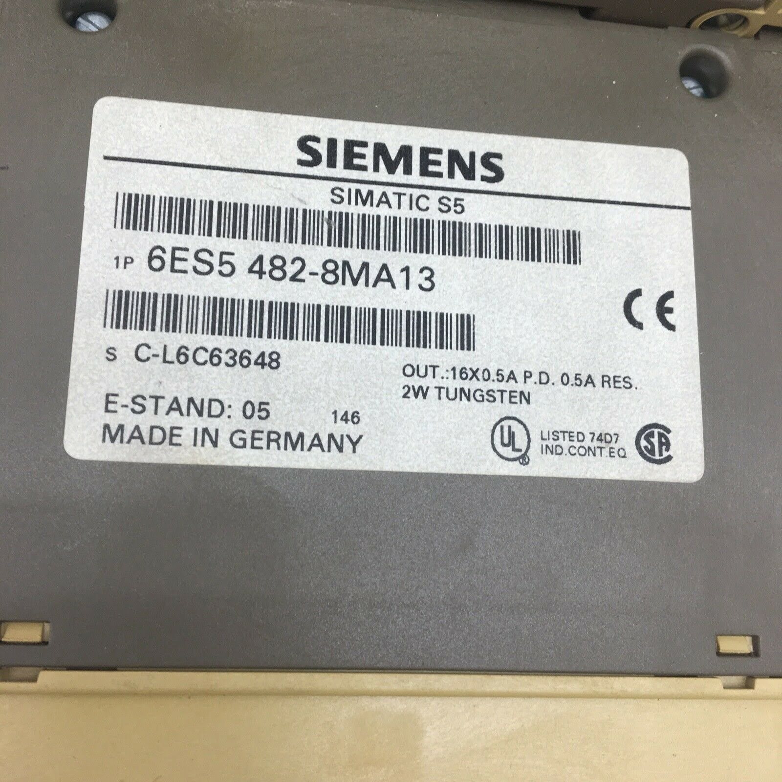 Siemens 6ES5 482-8MA13 I/O Module for sale online 