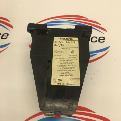 SIEMENS 3UA59 13-1G 4-6,3A OVERLOAD RELAY - Image 2