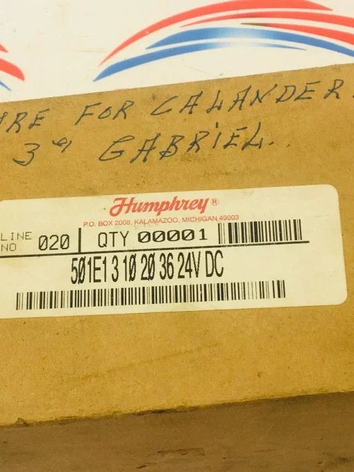 HUMPHREY 501E1 3 10 20 36 24VDC SOLENOID VALVE - Image 5