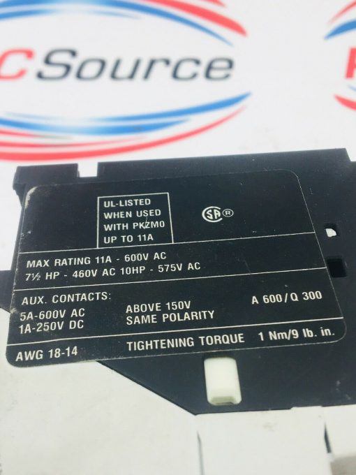 LOT OF TWO MOELLER SE00-11-PKZ0 CONTACTOR - Image 3
