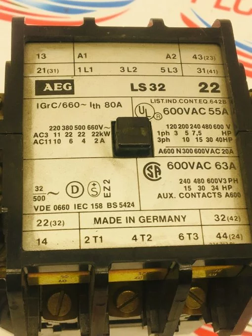 AEG LS 32 22 600VAC 55/63A CONTACTOR - Image 2