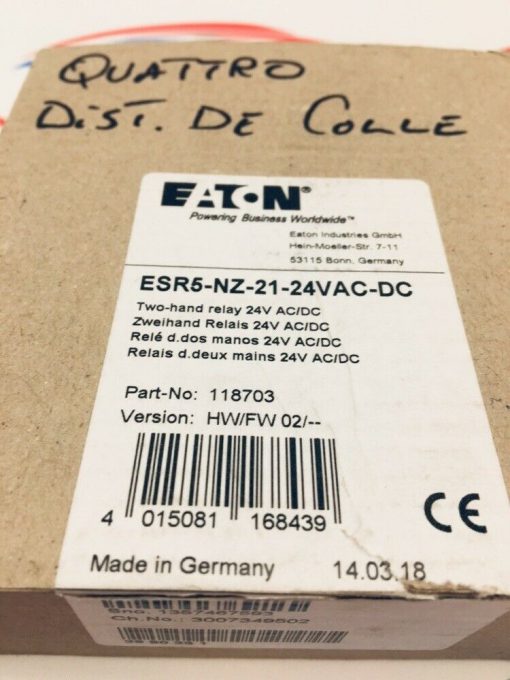 EATON 118703 ESR5-NZ-21-24VAC-DC TWO HAND RELAY - Image 2