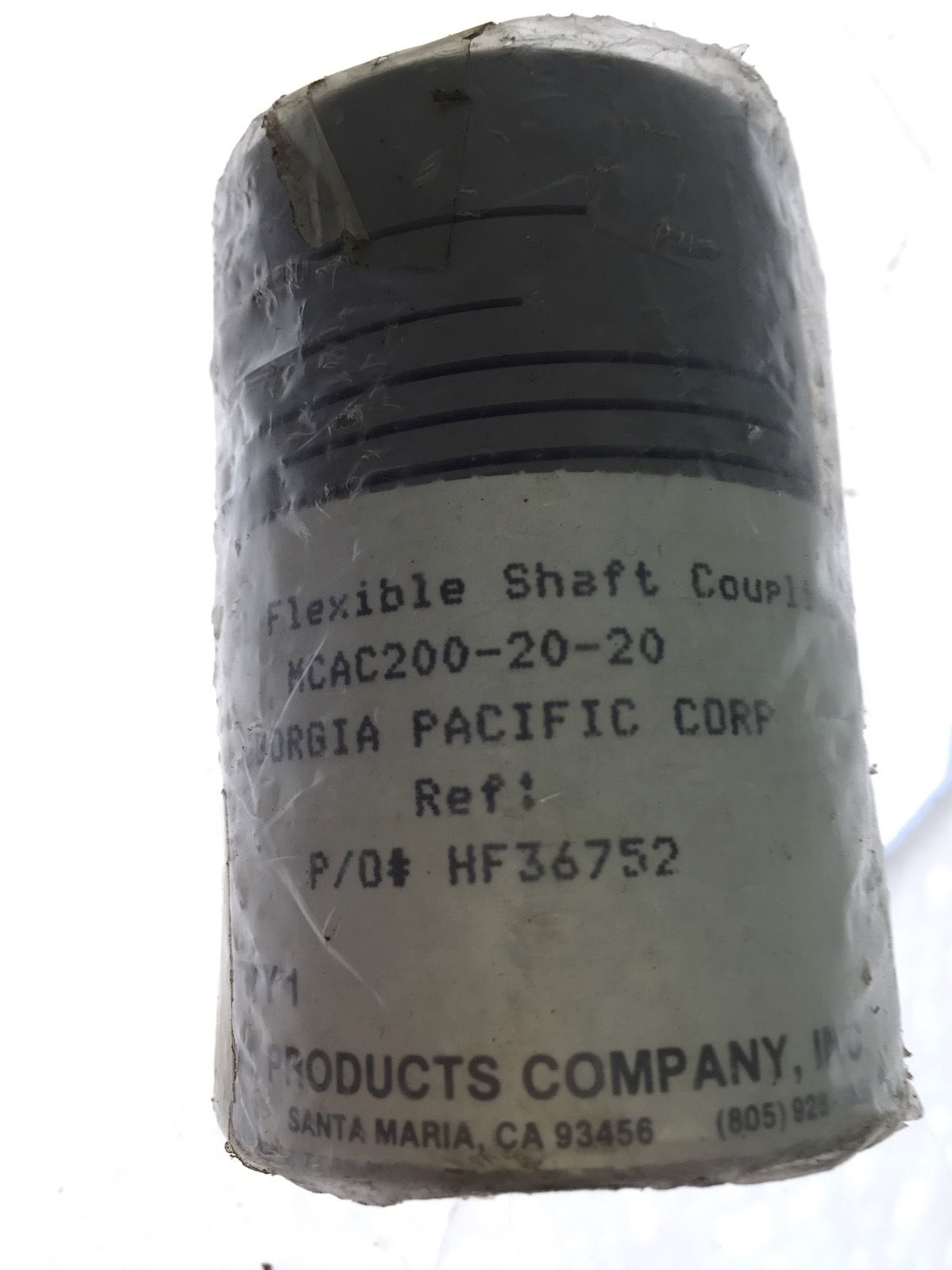 Helical Flexible Shaft Coupling MCAC200-20-20 NEW IN FACTORY PACKAGING, A528 1