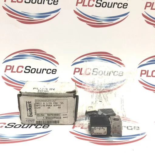 BURKERT 92703664 SOLENOID VALVE ASSEMBLY 6011 A 1/16 12V DC 4W