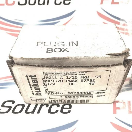 BURKERT 92703664 SOLENOID VALVE ASSEMBLY 6011 A 1/16 12V DC 4W - Image 2