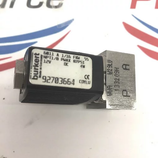 BURKERT 92703664 SOLENOID VALVE ASSEMBLY 6011 A 1/16 12V DC 4W - Image 4