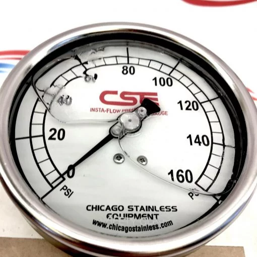 CSE CHICAGO STAINLESS  4N-E-/4NPT-GF-BT INSTA-FLOW PRESSURE GAUGE - Image 2