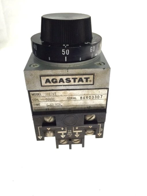 AGASTAT 7012WIÂ 96VDC 6-60 Minute Timing Relay USED NO BOX (H93) 1