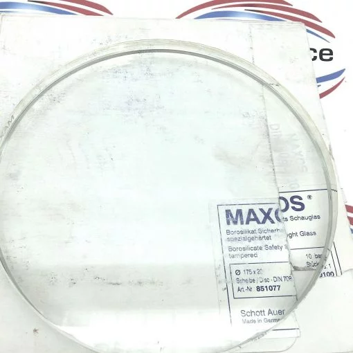 MAXOS  DIN 7080-10  851077 BOROSILCATE SAFETY SIGHT GLASS - Image 2