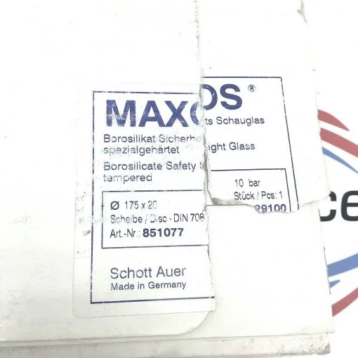 MAXOS  DIN 7080-10  851077 BOROSILCATE SAFETY SIGHT GLASS - Image 3
