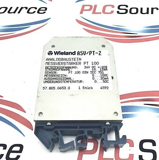 WIELAND  ASV PT100-2 57.805.0653 ANALOG BLOCK MEASURING AMPLIFIER - Image 3