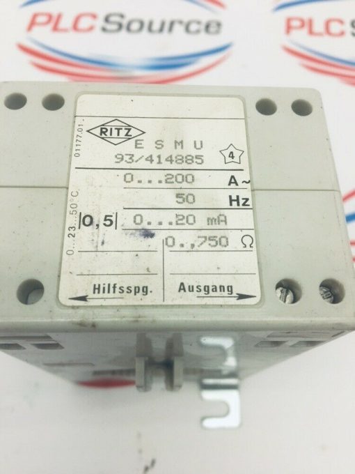 RITZ INTERNATIONAL  ESMU 93/414885 200A CURRENT TRANSFORMER - Image 2