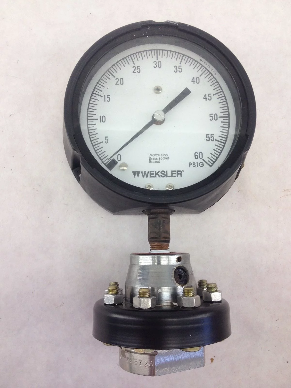 NEW! WEKSLER G23-15A PRESSURE GAUGE WITH ASHCROFT C1215 SS REGULATOR (B215) 1