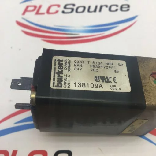 BURKERT 138109A 0331 T 5/64 NBR BR SOLENOID VALVE - Image 3