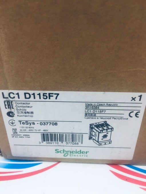 SCHNEIDER ELECTRIC LC1 D115F7 CONTACTOR - Image 2