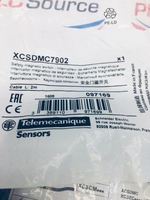 TELEMECANIQUE XCSDMC7902 2M MAGNETIC SAFETY SWITCH - Image 2