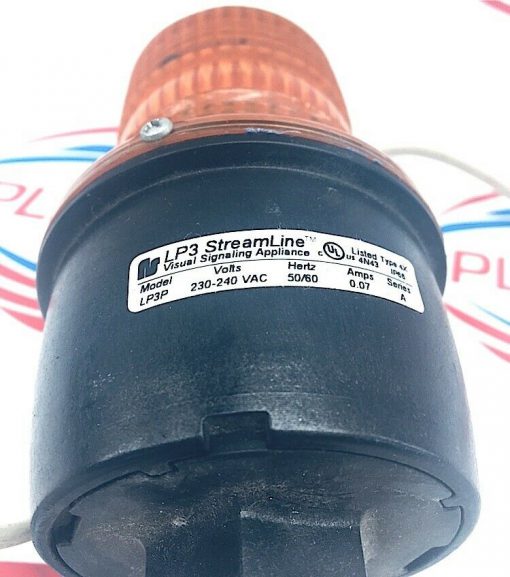 FEDERAL SIGNAL  LP3P 230-240 VOLT AMBER STREAMLINE STROBE - Image 2