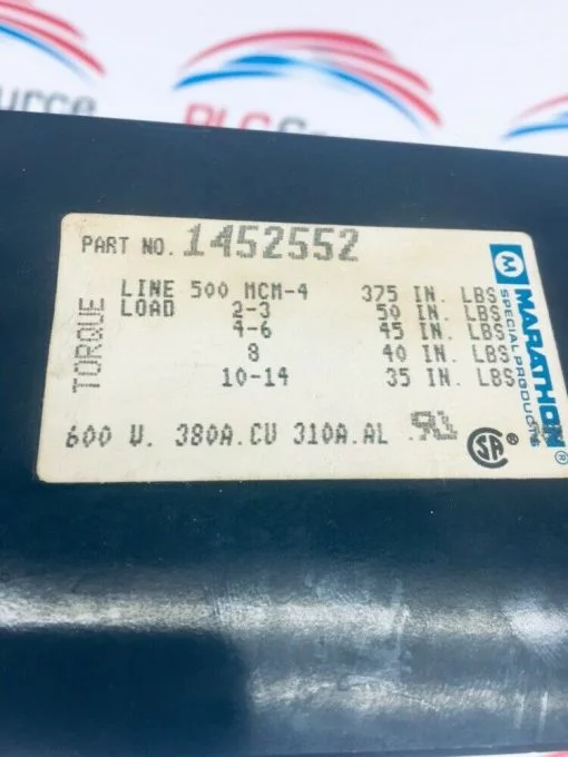 MARATHON 1452552 POWER DISTRIBUTION BLOCK 600V - Image 4