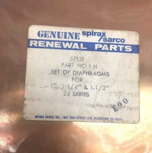 SPIRAX SARCO 57151-1H 25 SERIES DIAPHRAM SET - Image 2