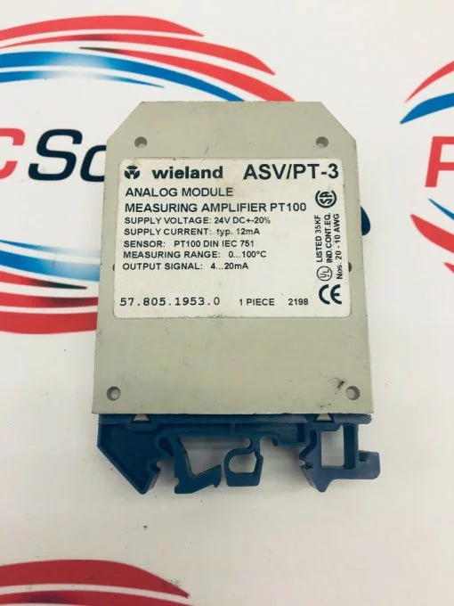 WIELAND ASV/PT-3 ANALOG MEASURING AMP MODULE