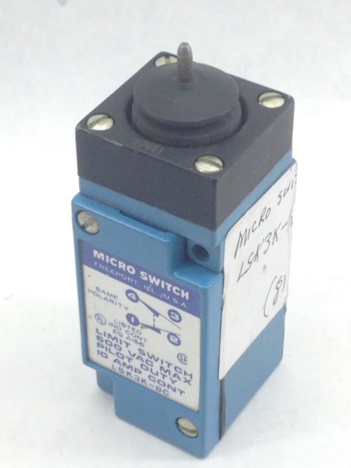 MICRO SWITCH LSK3K-8C LIMIT SWITCH – PILOT DUTY 600VAC MAX (A832) 2