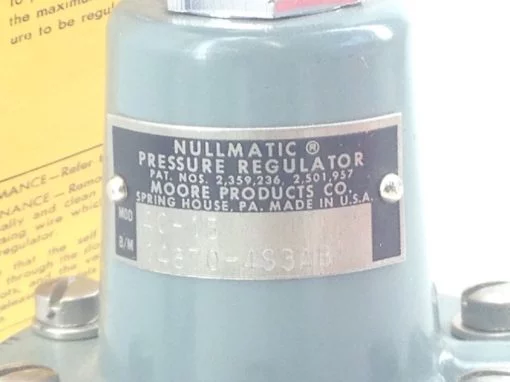 MOORE NULLMATIC 40-15 PRESSURE REGULATOR B/M 14870-4S3AB (H340) 2