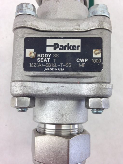 PARKER FLUID CONNECTORS 16Z(A) -SB16L-T-SS BALL VALVE (B423) 2