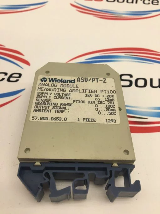 WIELAND ASV PT 100-2 ANALOG AMPLIFIER MODULE - Image 2