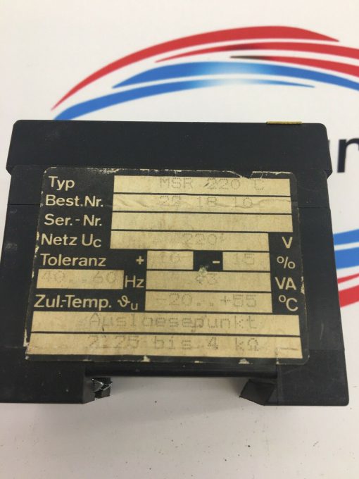 ZIEHL MSR220C 22-18-L0 PTC Thermistor Relay D717 - Image 3
