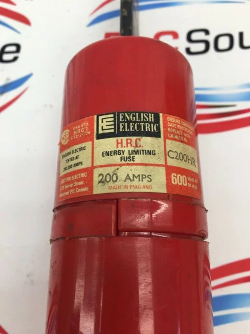 ENGLISH ELECTRIC C200HR HRC FUSE 200A  600V - Image 2