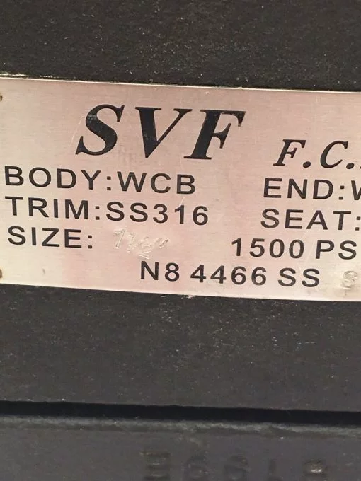 SVF FLOW CONTROLS N8 4466 SS 1 1/2" SS316  MANUALLY OPERATED VALVE - Image 5