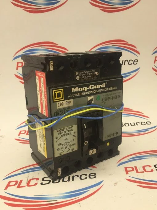 SQUARE D MAG-GARD FAF3610016M1212 SERIES 2 100 AMP ADJ MAGNETIC TRIP BREAKER