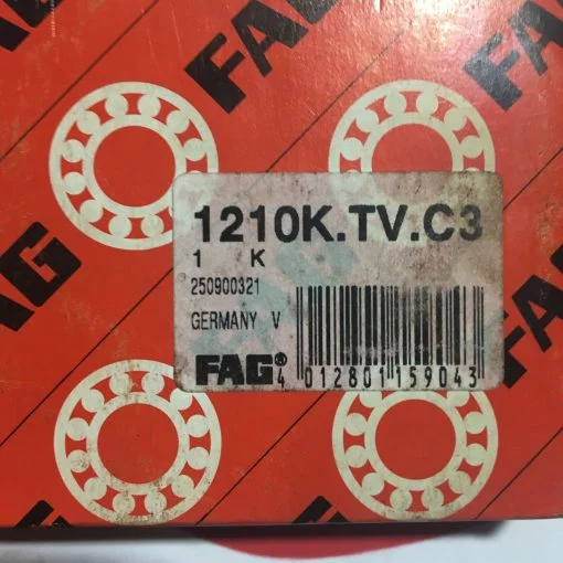 FAG 1210K.TV.C3 Self-Aligning Double Row Ball Bearing ID 50mm OD 90mm Width 20mm - Image 2