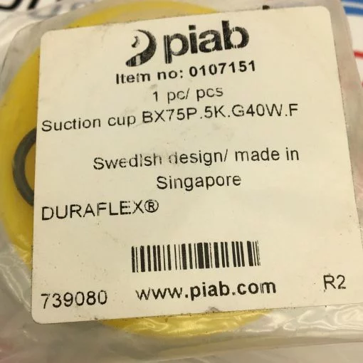 PIAB BX75P.5K.G40W.F DURAFLEX BELLOW SUCTION CUP ASSEMBLY - Image 2