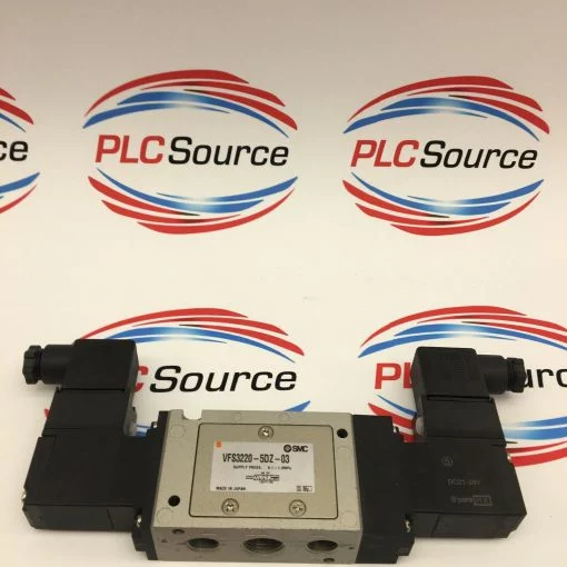SMC VFS3220-5DZ-03 DOUBLE SOLENOID VALVE w/ CONNECTORS