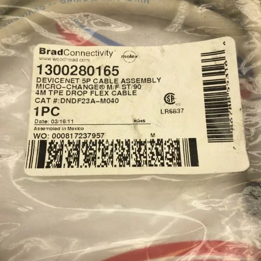 BRAD CONNECTIVITY DNDF23A-M040 DeviceNet 5P Cable Assy 1300280165 - Image 2