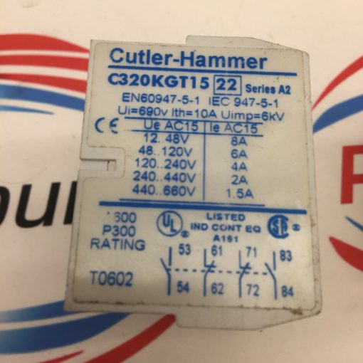 CUTLER HAMMER C320KGT15 22 SERIES A2 AUXILIARY CONTACTS   LOT OF 2 - Image 2
