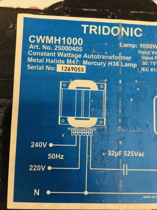 TRIDONIC CWMH1000 AUTOTRANSFORMER - Image 2