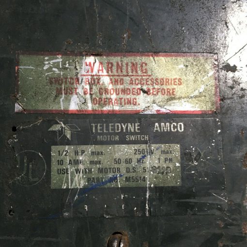 TELEDYNE M5514 MOTOR SWITCH 1/2 HP 250 - Image 2