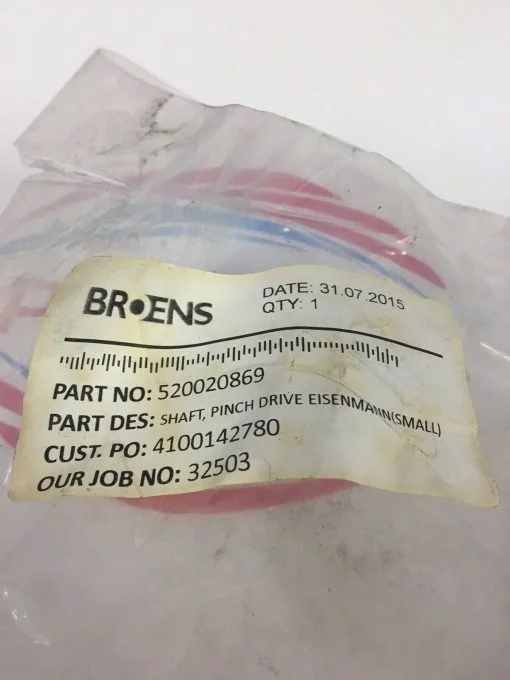 BROENS 520020869 PINCH DRIVE SHAFT EISENMANN (SMALL) - Image 2