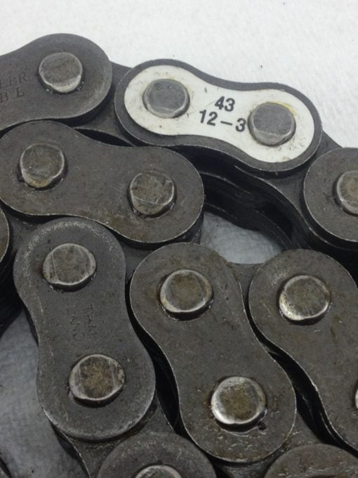 NEW! PEER BL 43 / 12-3 RIV. DOUBLE ROLLER CHAINS 2-PC 62