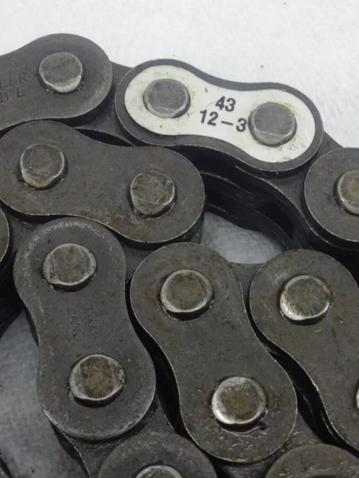 NEW! PEER BL 43 / 12-3 RIV. DOUBLE ROLLER CHAINS 2-PC 62
