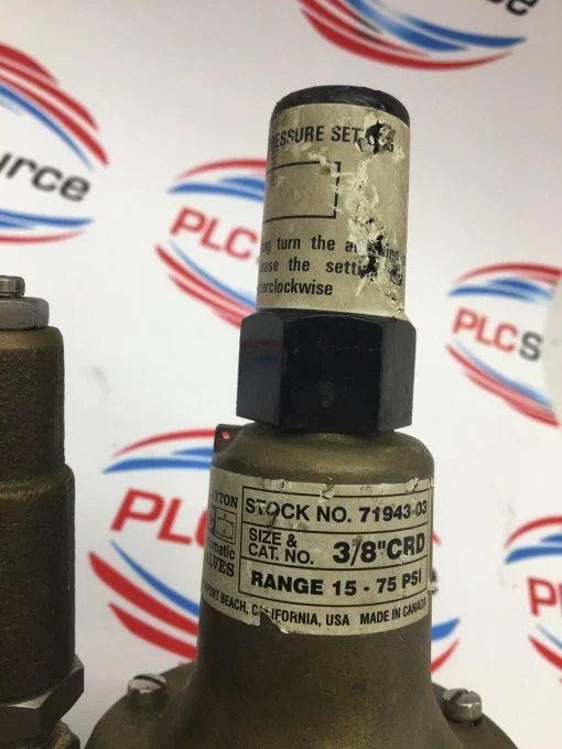 CLAYTON CRD 3/8" 15-75 PSI PILOT CONTROL VALVE - Image 2