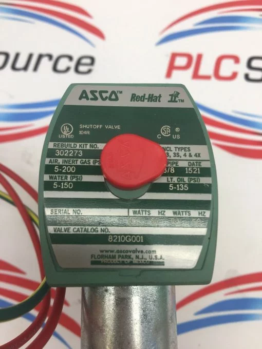 ASCO RED HAT 8210G1 120 2 WAY 3/8 IN DIAMETER 2 3/4 IN SOLENOID VALVE - Image 3
