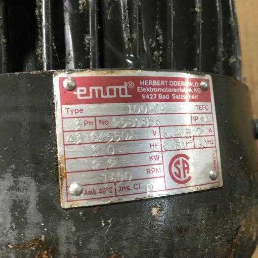 EMOD 100L/4 3-PHASE MOTOR  3.0HP 1690RPM - Image 4