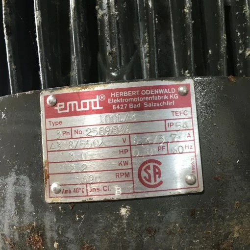 EMOD 100L/4 3-PHASE MOTOR  3.0HP 1690RPM - Image 5
