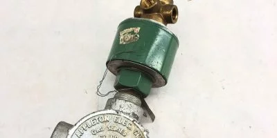 USED ASCO RED HAT 8320A20 SOLENOID VALVE W/ APPELTON GRJ OUTLET BOX, (B425) 1