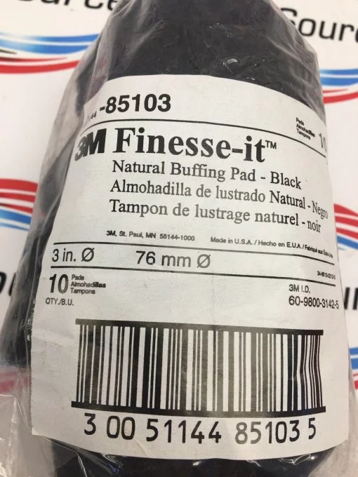 3M FINESSE-IT BLACK NATURAL BUFFING PAD 051144 85103 - Image 2
