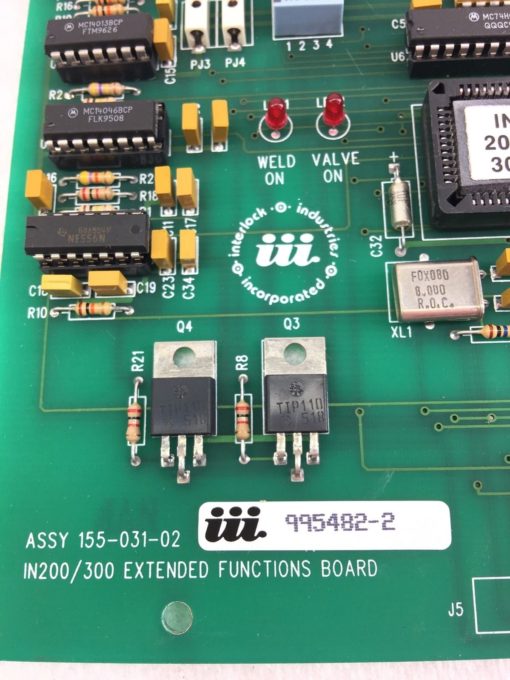 NEW INTERLOCK 995482-2 IN200/300 EXTENDED FUNCTIONS BOARD ASSY 155-031-02, B338 2